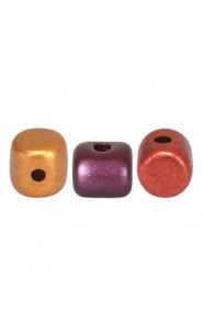 Les perles par Puca® Minos beads Yellow gold metallic iris 00030/01620
